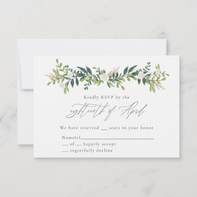 Catherine & Bo RSVP cards Einladung (Vorderseite)