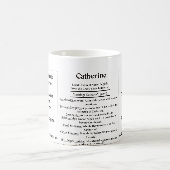 Catherine, der Ursprung und die Bedeutung Tasse (Mittel)