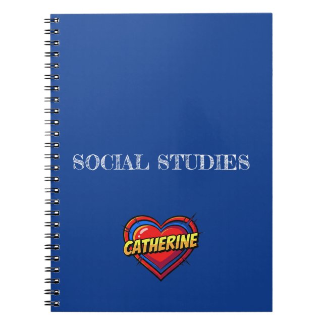 Catherine Herz Blau Notizblock (Vorderseite)