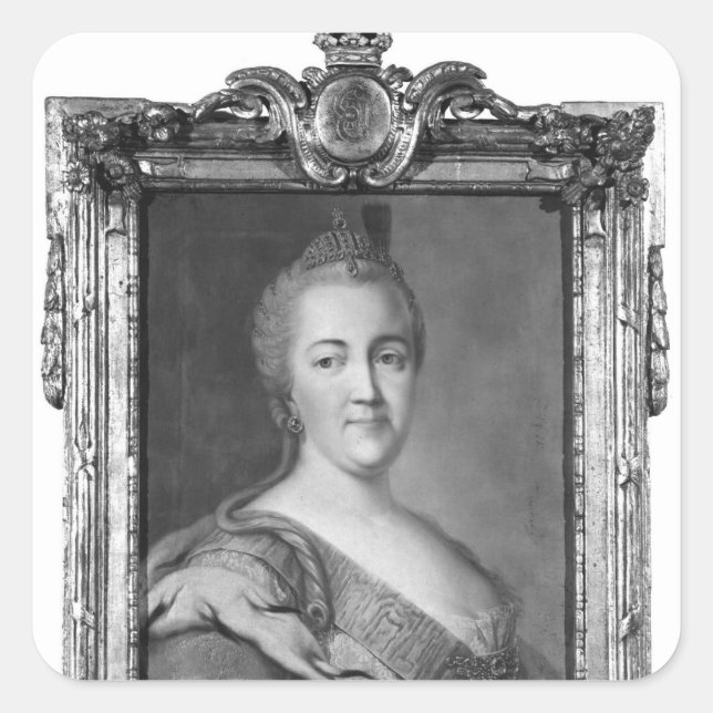 Catherine II Quadratischer Aufkleber (Vorderseite)