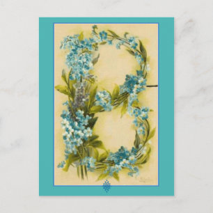 Catherine Klein Blume Alphabet Letter B Postkarte