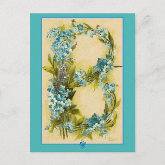 Catherine Klein Blume Alphabet Letter B Postkarte (Vorderseite)