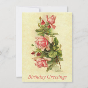 Catherine Klein Pink Rose Spray Geburtstagskarte Mitteilungskarte