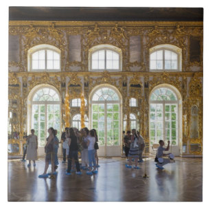 Catherine Palace, Einzelheiten der Großen Halle Fliese