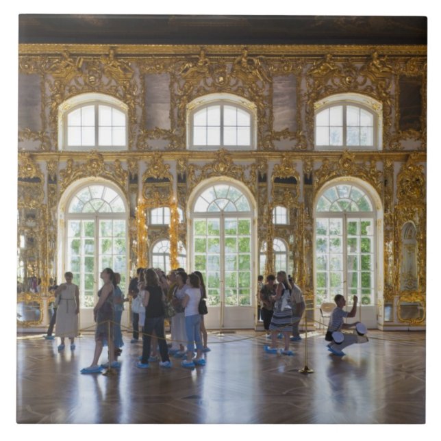 Catherine Palace, Einzelheiten der Großen Halle Fliese (Vorderseite)