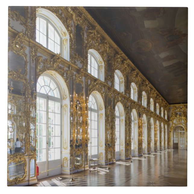 Catherine Palace, Einzelheiten der Großen Halle Fliese (Vorderseite)