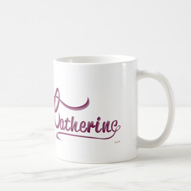 Catherine - personalisierter Name Tasse (Rechts)
