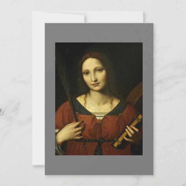 Catherine von Alexandria (Bernardino Luini) Einladung (Vorderseite)