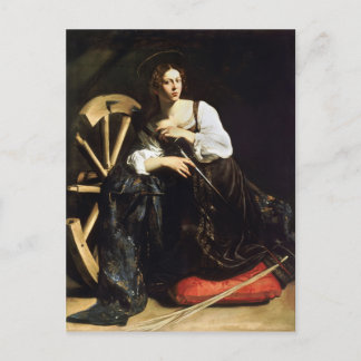 Catherine von Alexandria von Caravaggio (1598) Postkarte
