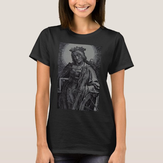 Catherine von Alexandria von Lucas van Leyden T-Shirt (Vorderseite)