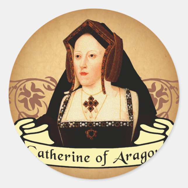 Catherine von Aragon Classic Runder Aufkleber (Vorderseite)