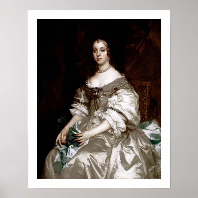 Catherine von Braganza von Sir Peter Lely Poster (Vorne)