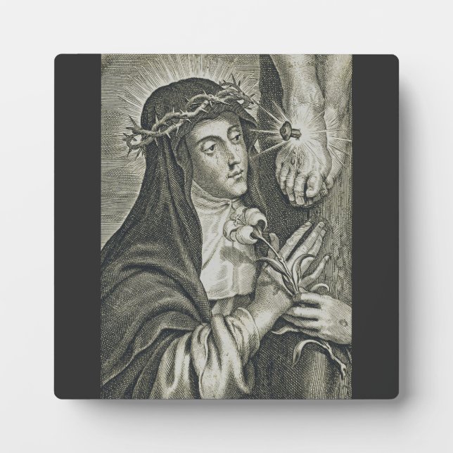 Catherine von Siena Fotoplatte (Vorderseite)
