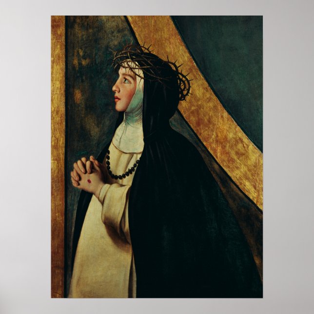 Catherine von Siena von Juan Bautista Maino Poster (Vorne)