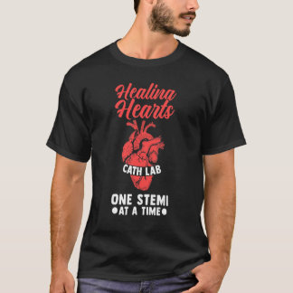 Cathlab Healing Hearts Krankenpflege Katheter Kran T-Shirt