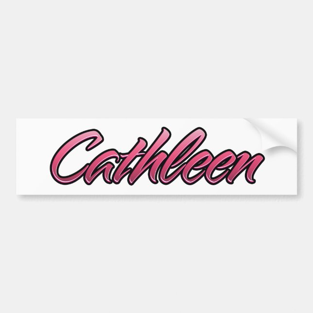 Cathleen verblasst pink Aufkleber Sticker Autoaufkleber (Vorne)