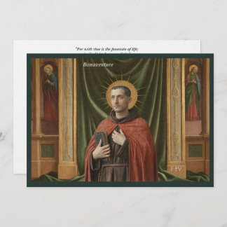Catholic Art Postcard | Saint Bonaventure Einladung