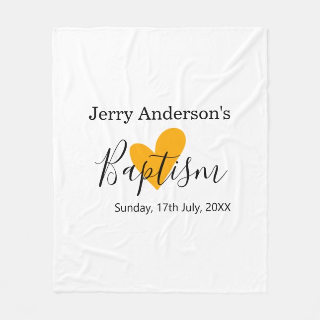 Catholic baptism kids modern simple QR minimal Fleecedecke (Vorderseite)