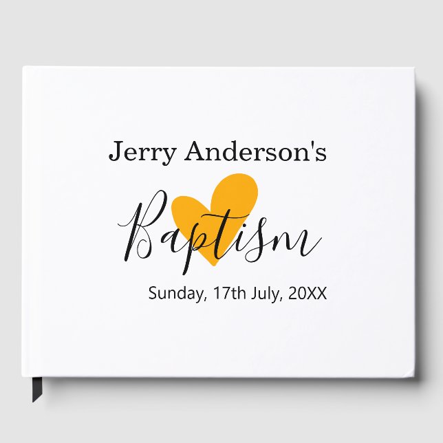 Catholic baptism kids modern simple QR minimal Gästebuch (Vorderseite)