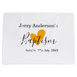 Catholic baptism kids modern simple QR minimal Große Geschenktüte