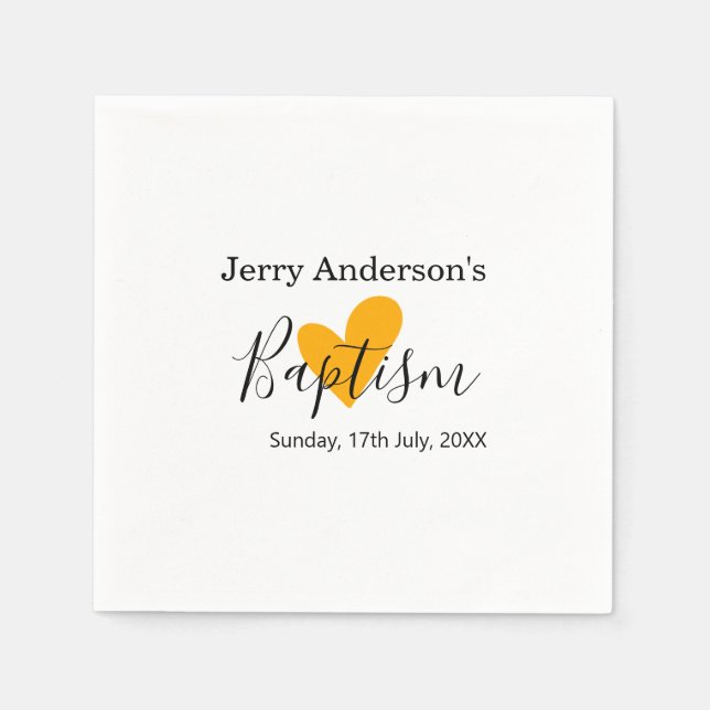 Catholic baptism kids modern simple QR minimal Serviette (Vorderseite)