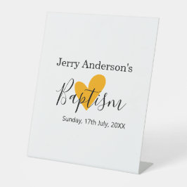 Catholic baptism kids modern simple QR minimal Sockelschild