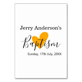 Catholic baptism kids modern simple QR minimal Tischnummer