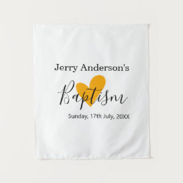 Catholic baptism kids modern simple QR minimal Wandteppich