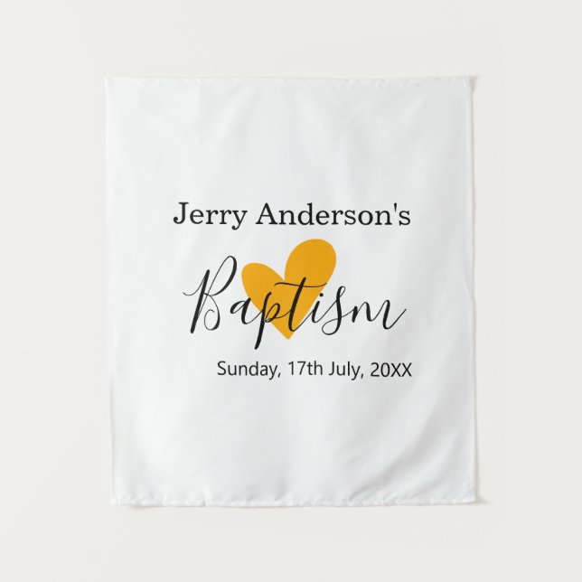 Catholic baptism kids modern simple QR minimal Wandteppich (Vorderseite)