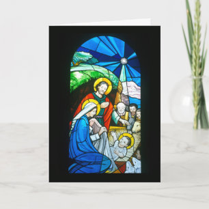 Catholic Church Stained Glass Window in Nagasaki Feiertagskarte
