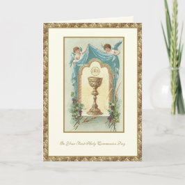 Catholic First Holy Communion Jesus Angels Karte