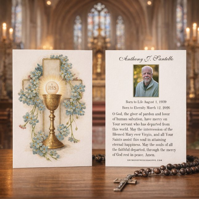 Catholic Funeral Memorial Prayer Holy Card (Von Creator hochgeladen)