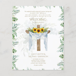 CATHOLIC Hochzeit Einladung Sonnenblumen Kreuz