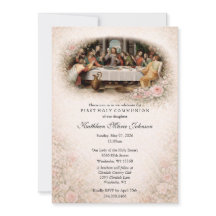Catholic Jesus First Communion Invitations
