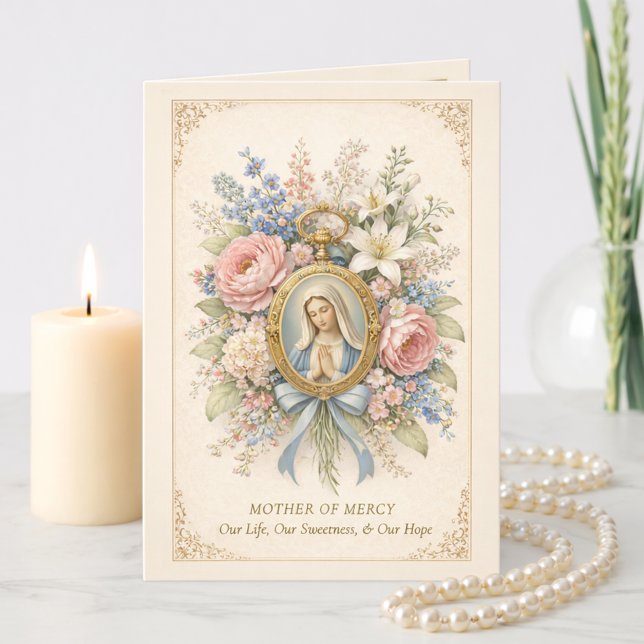 Catholic Mother of Mercy Marian Prayer  Karte (Von Creator hochgeladen)