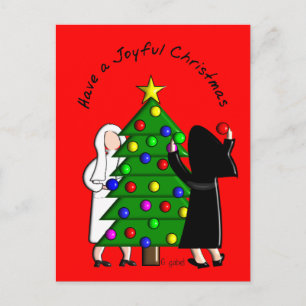 Catholic Nun Art Christmas Cards & Gifts Feiertagspostkarte