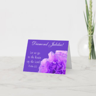 Catholic Nun Diamond Jubilee Lila Card Karte