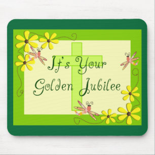 Catholic Nun Golden Jubilee Cards Mousepad