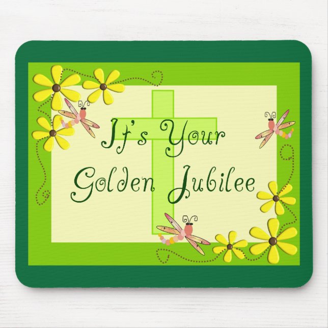 Catholic Nun Golden Jubilee Cards Mousepad (Vorne)