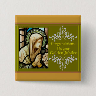 Catholic Nun "Golden Jubilee" Karten & Geschenke Button