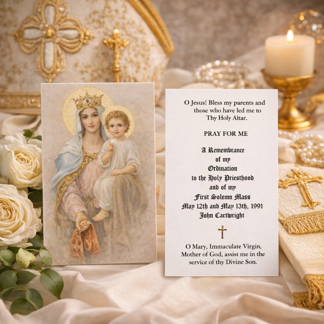 CATHOLIC PRIEST ORDINATION  ANNIVERSARY HOLY CARDS (Von Creator hochgeladen)