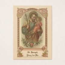 Catholic St. Joseph Memorare Prayer Holy Cards