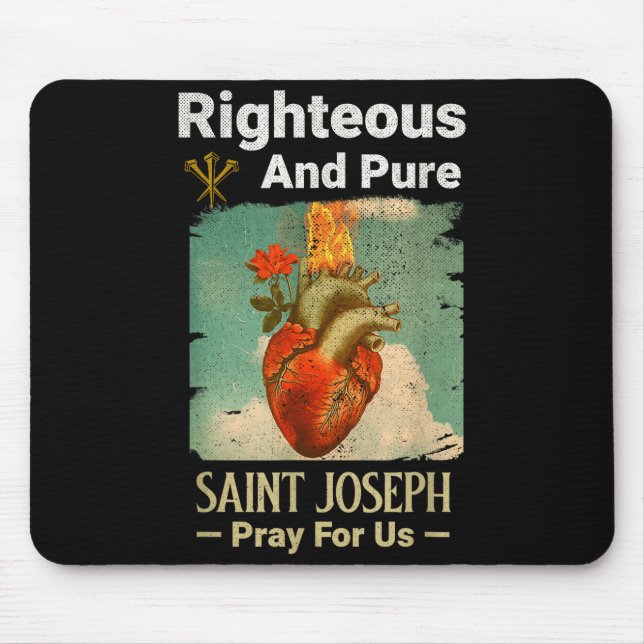 Catholic St. Joseph, Patron Saint Of Fathers, Pray Mousepad (Vorne)