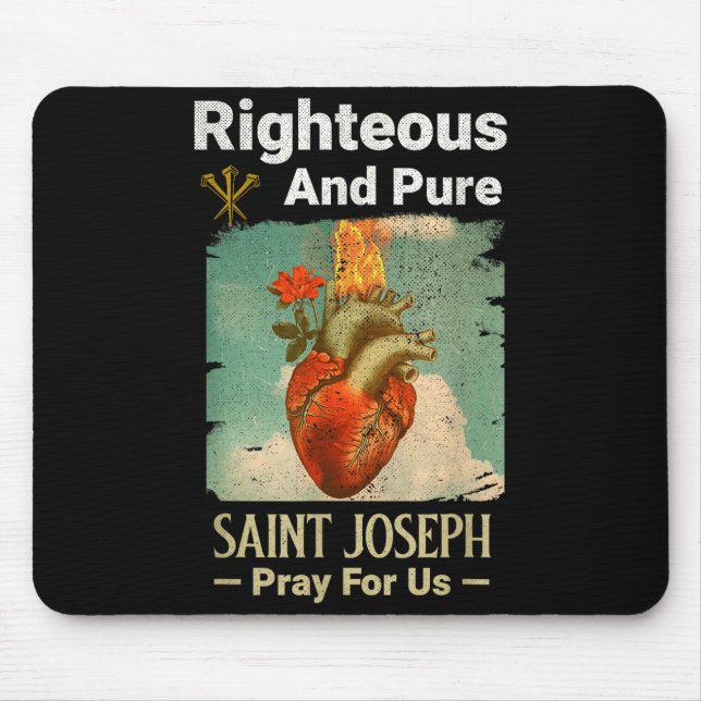 Catholic St. Joseph, Patron Saint Of Fathers, Pray Mousepad (Vorne)