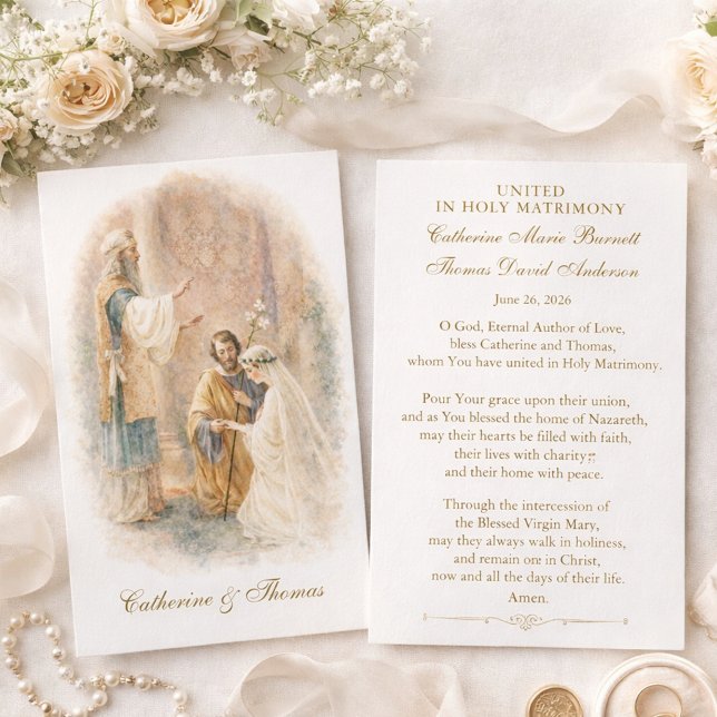 Catholic Wedding Prayer Card Betrothal  (Von Creator hochgeladen)