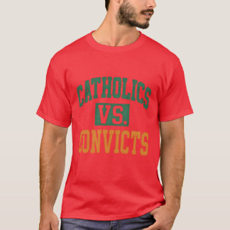 Catholics Vs. Convicts Retro Distressed Style 1988 T-Shirt