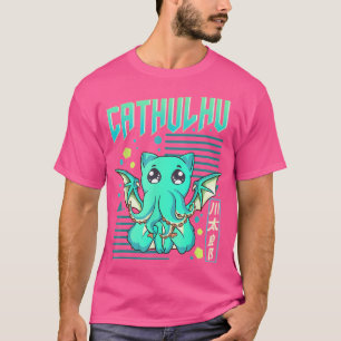 Cathulhu Funny Cat Cthulhu Pun Kawaii Anime T-Shirt