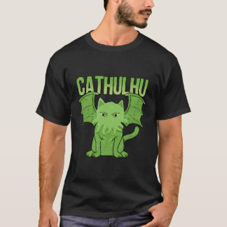Cathulhu Niedlich Beängstigend Cthulu Cat T-Shirt