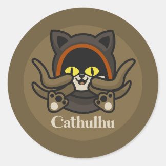 Cathulhu Runder Aufkleber