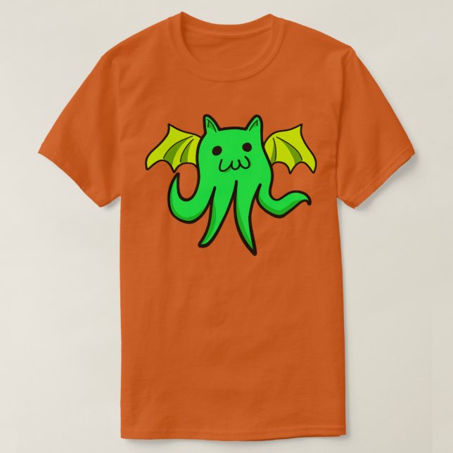 Cathulu Niedlich Kawaii Cthulhu Cat T-Shirt (Design vorne)